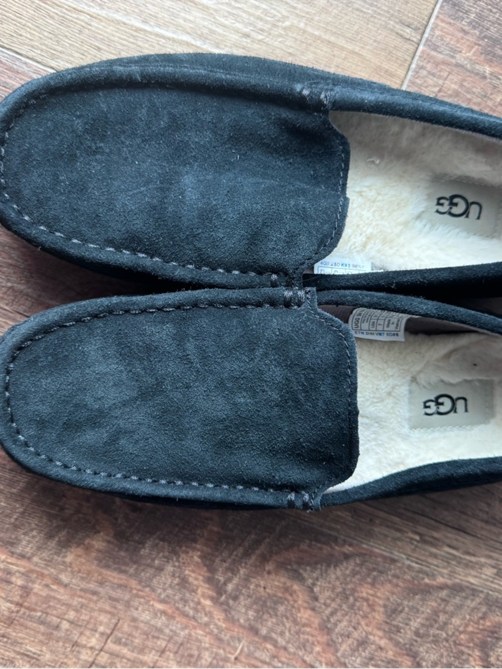 UGG Men’s Black Suede Moccasin Slip-On Loafers